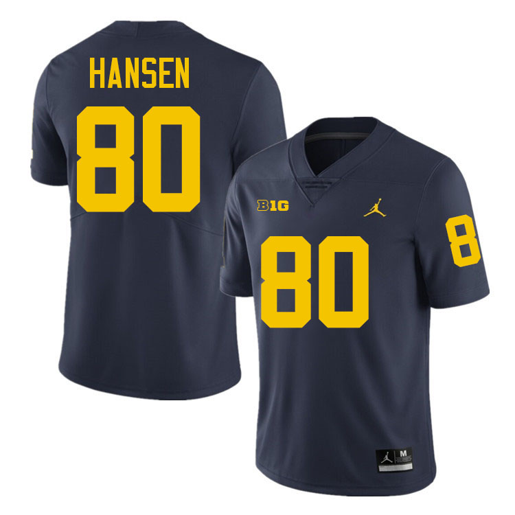 Hogan Hansen Michigan Jersey,Michigan Wolverines #80 Hogan Hansen College Football Jersey Youth-Navy